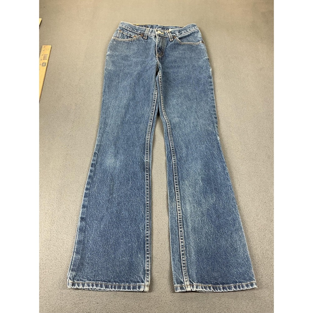Vintage Levi's Jeans Womens 5 Blue Bootcut Slim Fit 517 Mid Rise 31x32 western